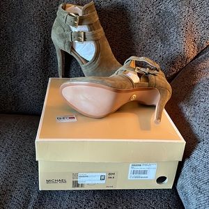 Michael Kors Olive Suede Booties